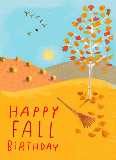 Fall Birthday  Card Cover