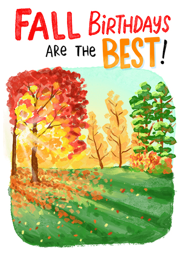 Fall Birthdays Best Birthday Card Cover