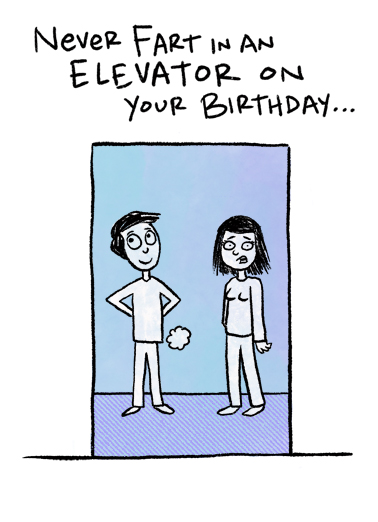 Fart In Elevator Birthday Ecard Cover