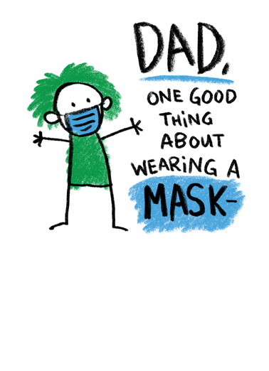 Fart Mask Dad Illustration Ecard Cover