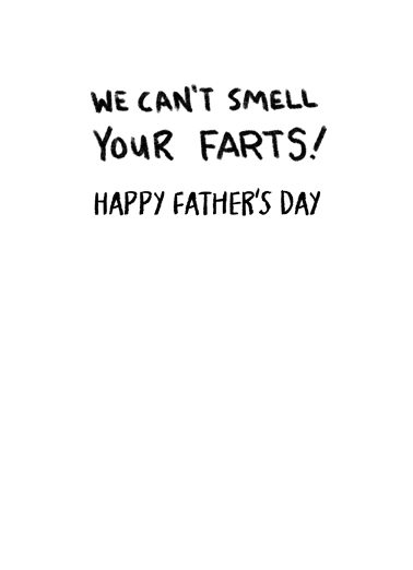 Fart Mask Dad Father's Day Card Inside