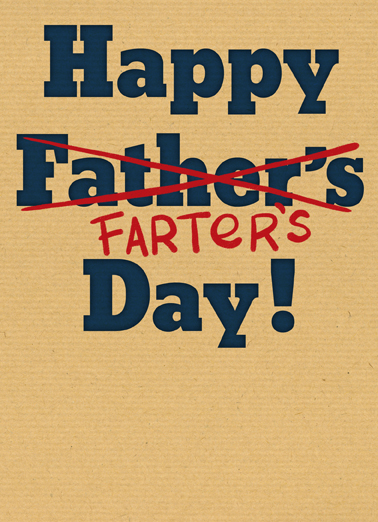 Farter's Day Father's Day Card Cover