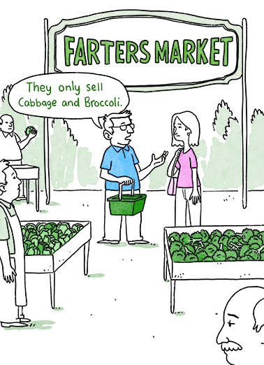 Farters Market Illustration Card Cover