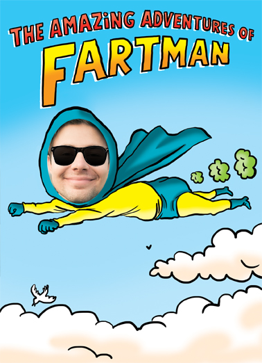 Fartman Add Your Photo Ecard Cover