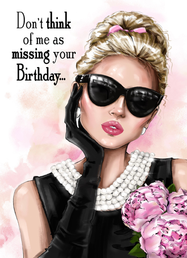 Funny Birthday Card - Fashionably Late from