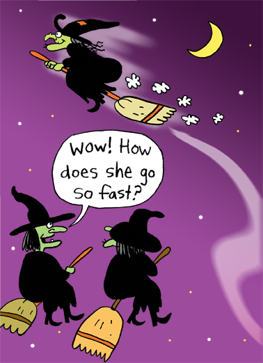 Fast Witch  Ecard Cover