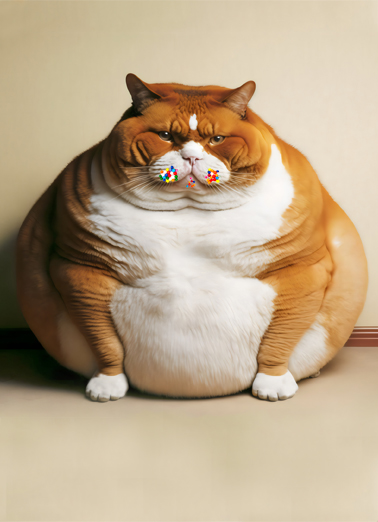Fat Cat Cake Funny Animals Ecard Cover