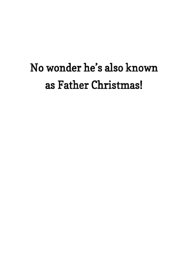 Father Christmas  Card Inside