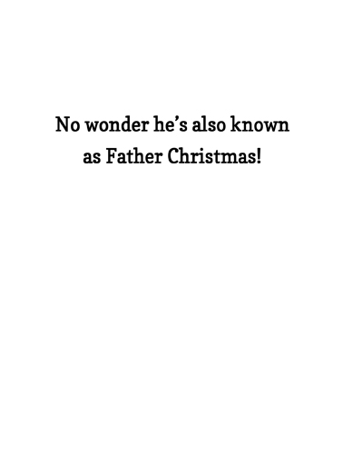 Father Christmas  Ecard Inside