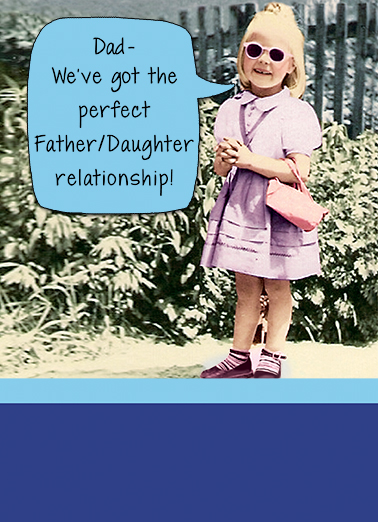 Father Daughter Vintage Card Cover