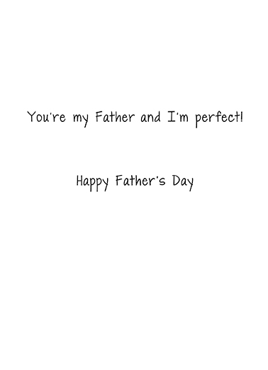 Father Daughter Father's Day Ecard Inside