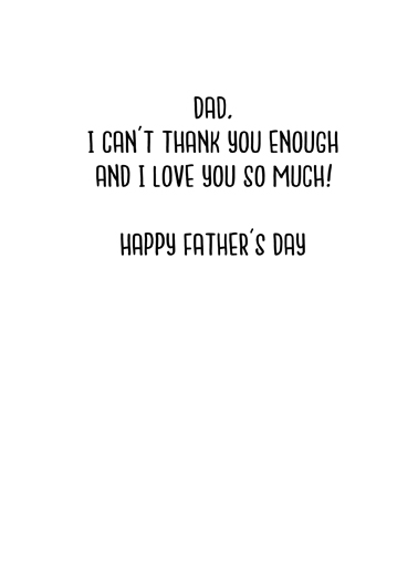 Father Hug Latino Father's Day Card Inside