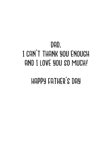 Father Hug Silhouette Father's Day Card Inside