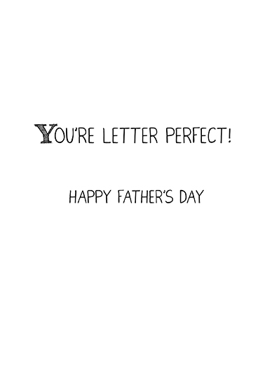 Father Lettering FD 5x7 greeting Card Inside