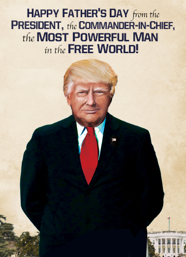Father's Day Commander President Donald Trump Ecard Cover
