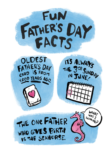 Father's Day Facts Lettering Card Cover