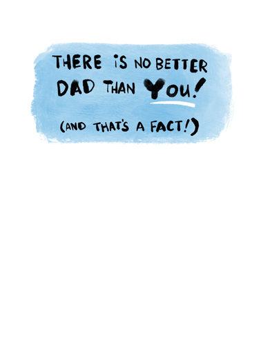 Father's Day Facts Lettering Card Inside