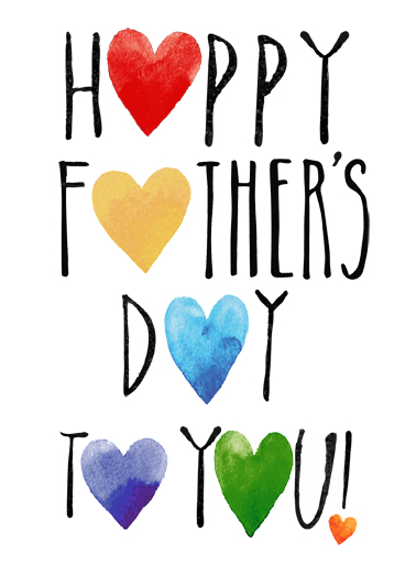 Father's Day Hearts Sweet Card Cover