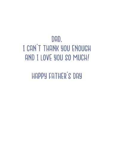 Father's Day Silhouette Heartfelt Card Inside