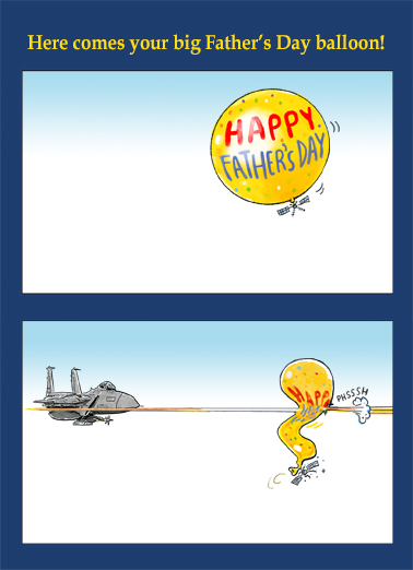Fathers Day Balloon Father's Day Ecard Cover