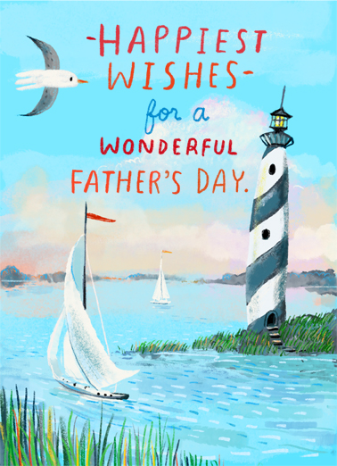 Fathers Day Lighthouse Uplifting Cards Ecard Cover