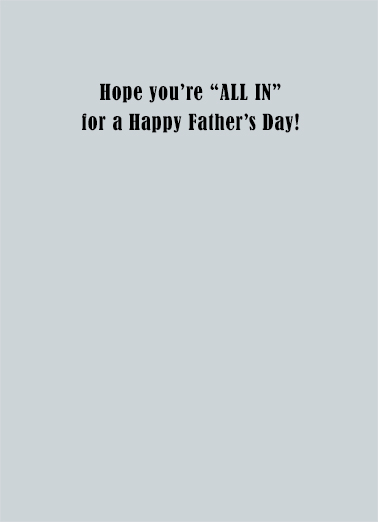 Fathers Day Poker Cats  Card Inside