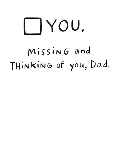 Fathers Day Quarantine Checklist Miss You Card Inside