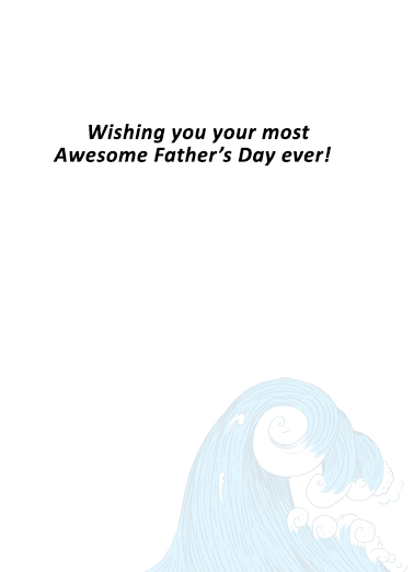 Fathers Day Shark Surf  Card Inside