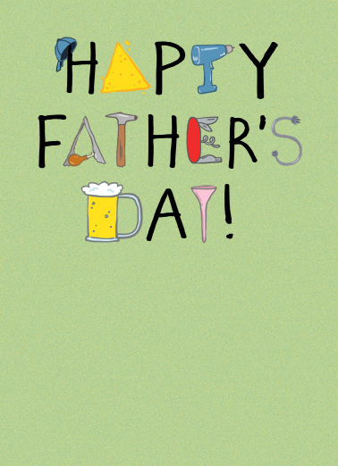 Fathers Day Things Sweet Card Cover