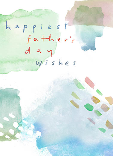 Fathers Day Watercolor  Ecard Cover