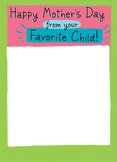 Favorite Child MD Mother's Day Card Cover