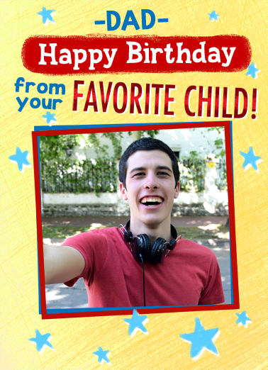 Favorite Child Secret Birthday Ecard Cover