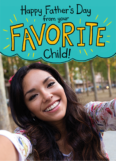 Favorite Child Selfie FD Jokes Card Cover