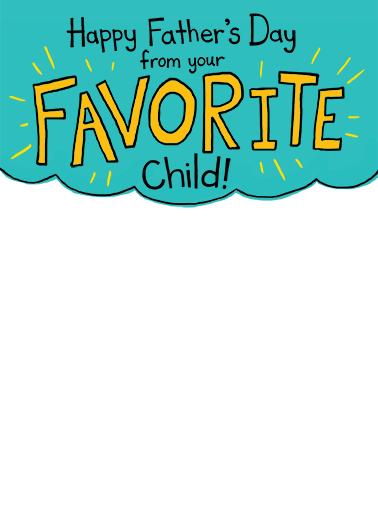 Favorite Child Selfie FD Jokes Ecard Cover