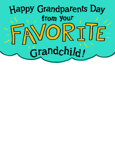 Favorite Child Selfie GP For Grandma Card Cover