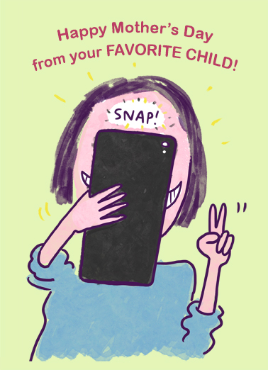 Favorite Child Selfie Mother's Day Card Cover