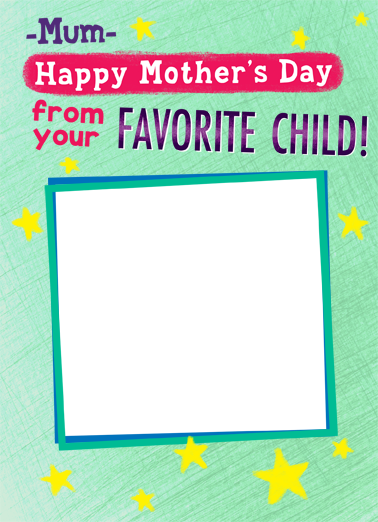 Favorite Child Mother's Day Card Cover