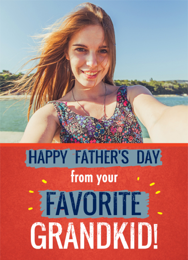 Favorite Grandkid Father's Day Card Cover