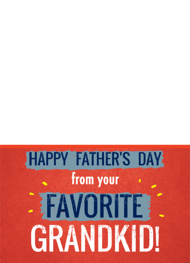 Favorite Grandkid Father's Day Card Cover