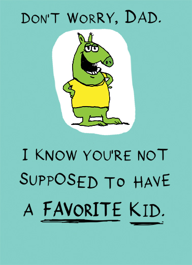 Favorite Kid Father's Day Ecard Cover
