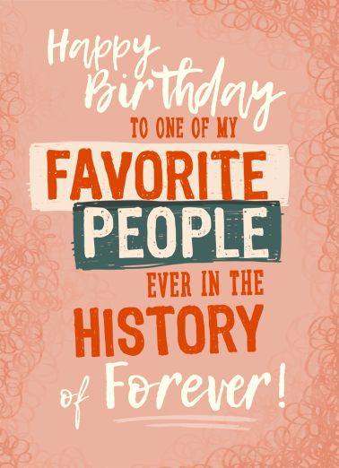 Favorite People Birthday Ecard Cover