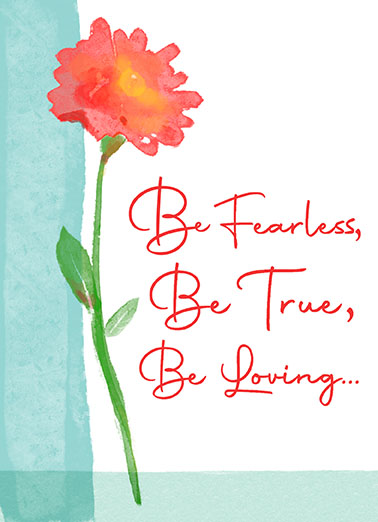 Fearless True Loving One from the Heart Ecard Cover