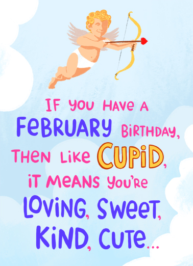 February Birthday  Card Cover