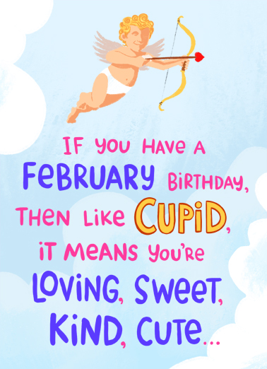 February Birthday  Ecard Cover