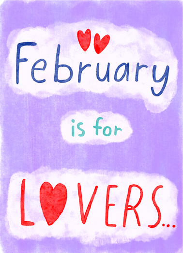 February for Lovers Birthday Card Cover