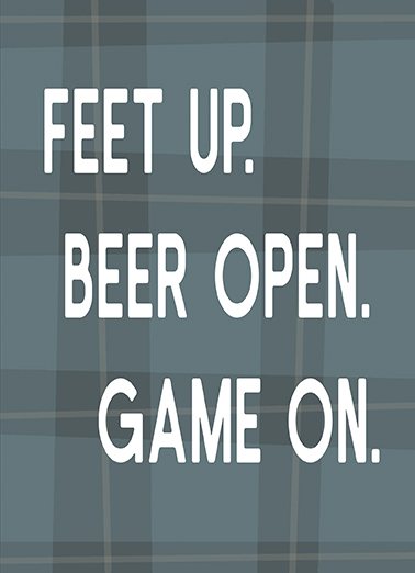Feet Up Beer Open Drinking Card Cover