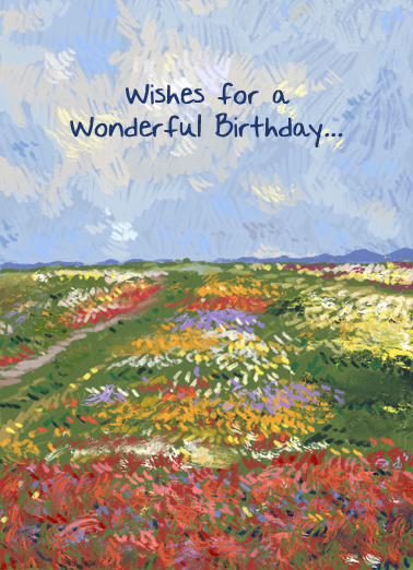 Field BDAY Birthday Card Cover