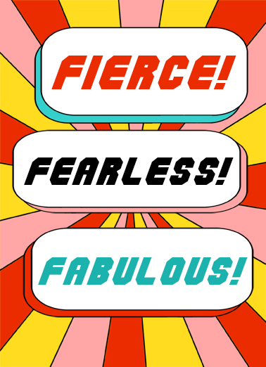 Fierce Fearless For Friend Card Cover