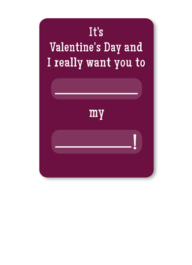 Fill in Blanks Love Card Cover