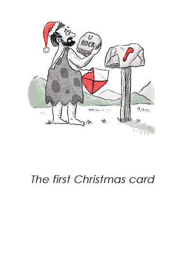 First Christmas Card Humorous Card Cover